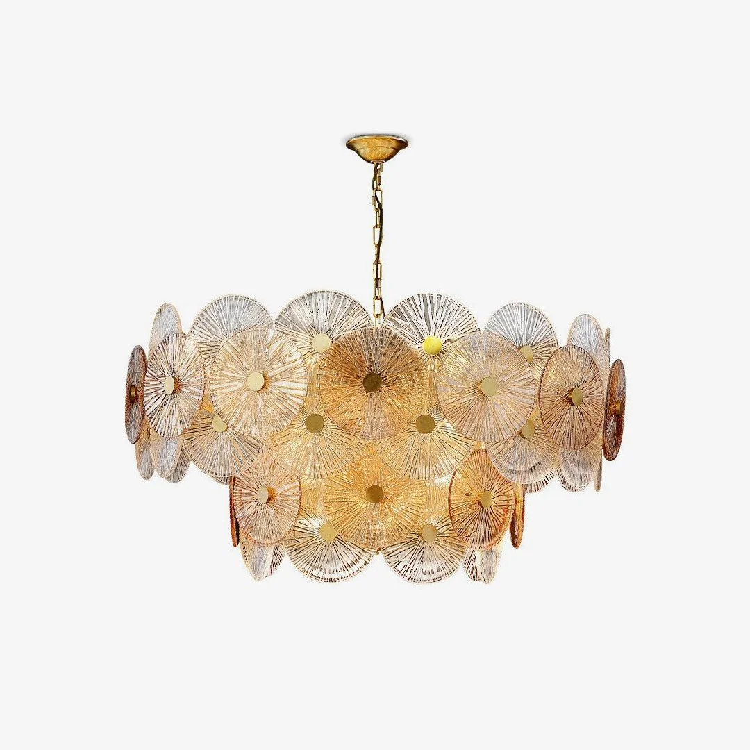 Fine Crafted Postmodern Glass Chandelier Safe