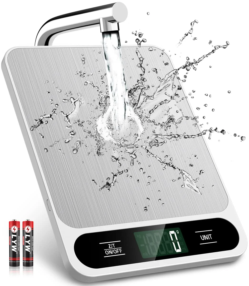 Efficient Mik-Nana Food Scale White 22lb 10kg Digital Kitchen Scale Grams and Ounces Elite