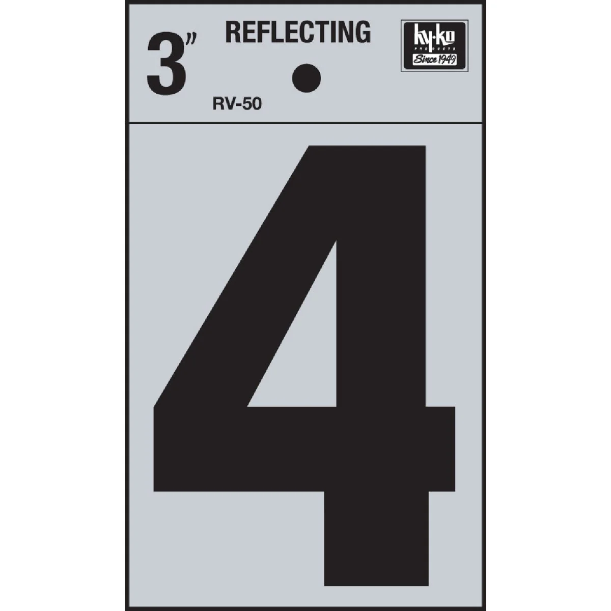 Outstanding Hy-Ko Vinyl 3 In. Reflective Adhesive Number Four Organic