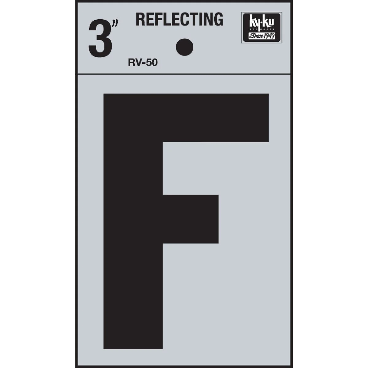 Minimalist Hy-Ko Vinyl 3 In. Reflective Adhesive Letter F Comfortable