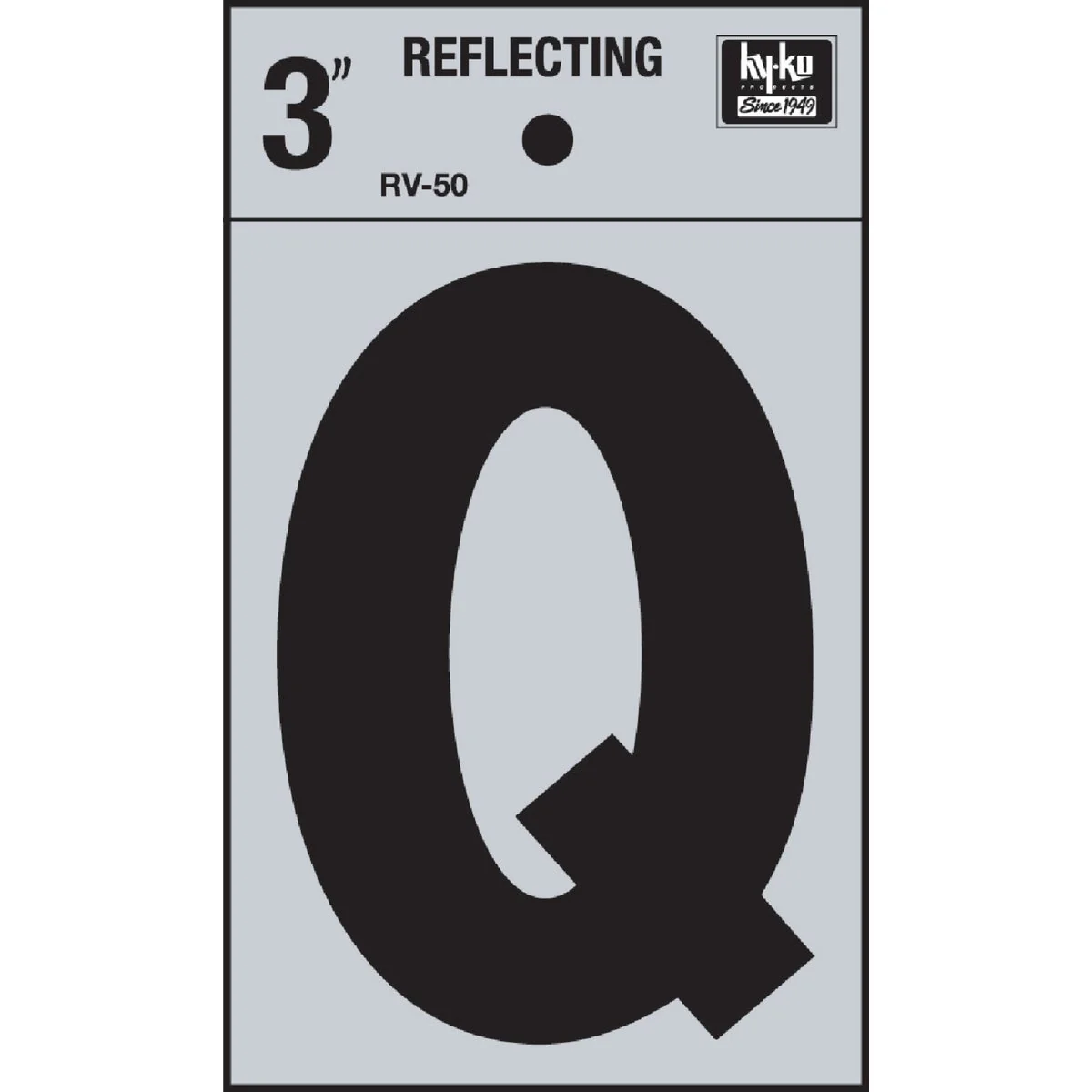 Verified Hy-Ko Vinyl 3 In. Reflective Adhesive Letter Q Crafted
