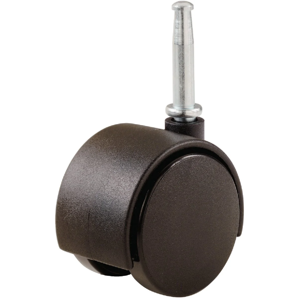 Premium Do it 2 In. Dia. Black Twin Wheel Caster with 1-1 2 In. Stem 2-Pack Solid