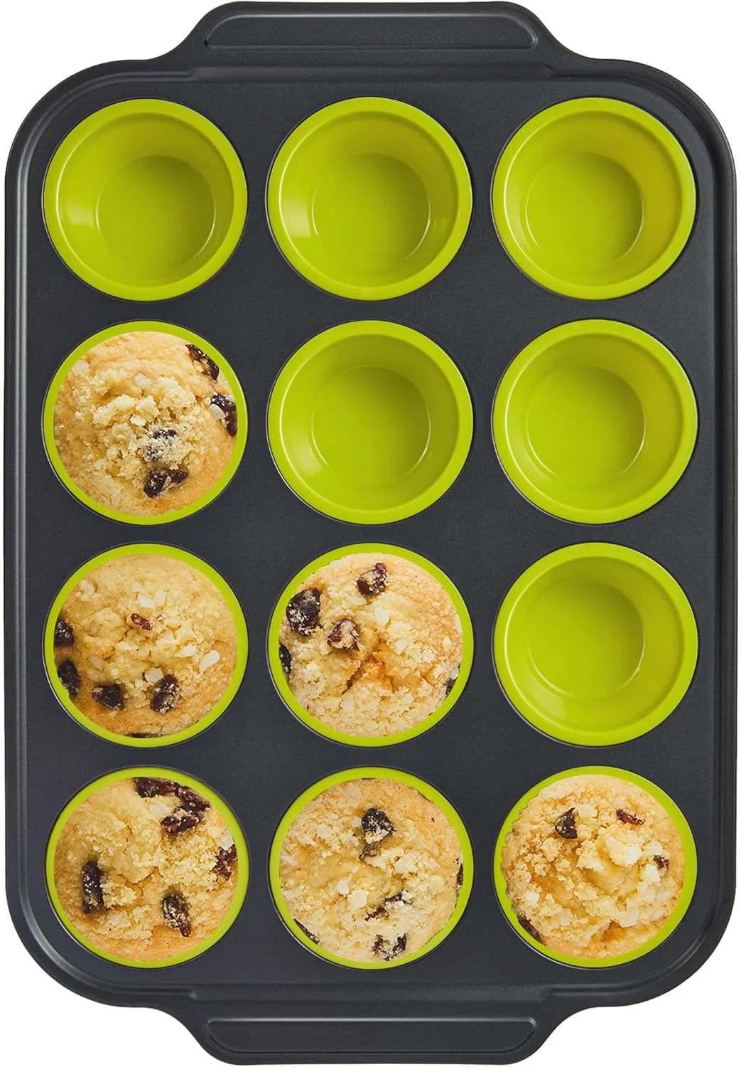 Lightweight Bronypro Silicone Muffin Pans for Baking with Metal Frame Egg Bite Maker Silicone Molds Cupcake Pans 12 Regular Size First-Class