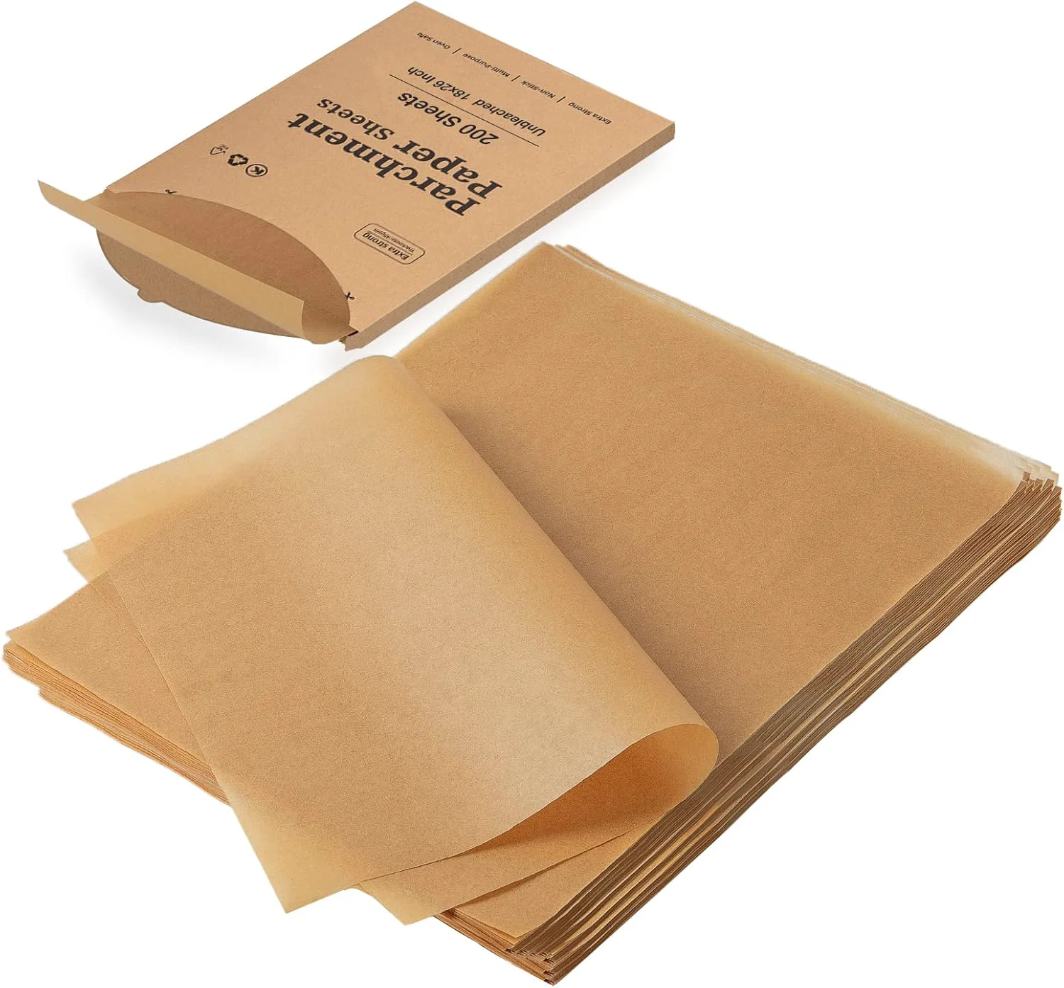 Effective Katbite 200Pcs 18x26 inches Parchment Paper Sheets Heavy Duty Unbleached Baking Paper Innovative
