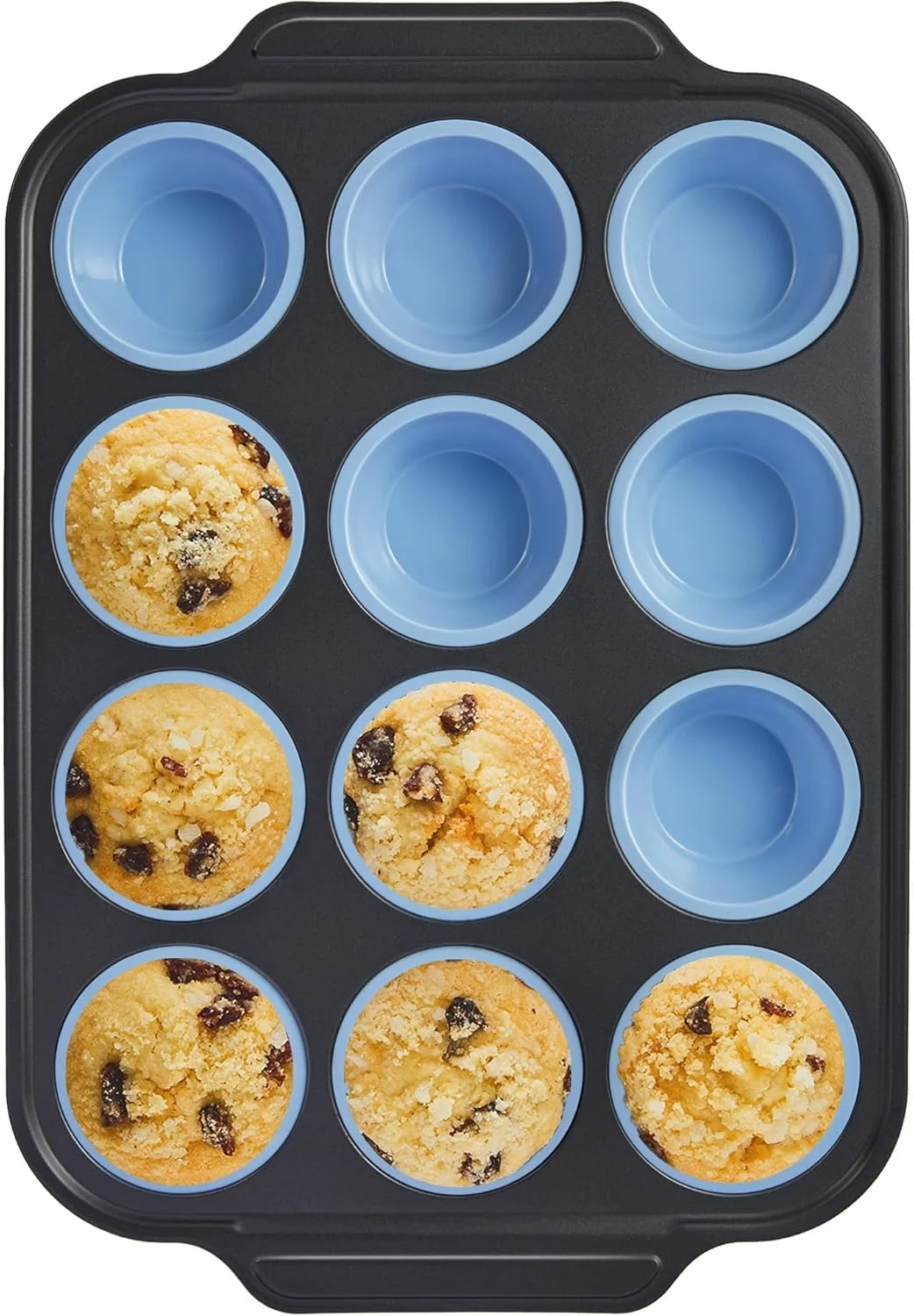 Environmentally Friendly Silicone Muffin Pans for Baking with Metal Frame Egg Bite Molds Cupcake Pans 12 Regular Size Original Design