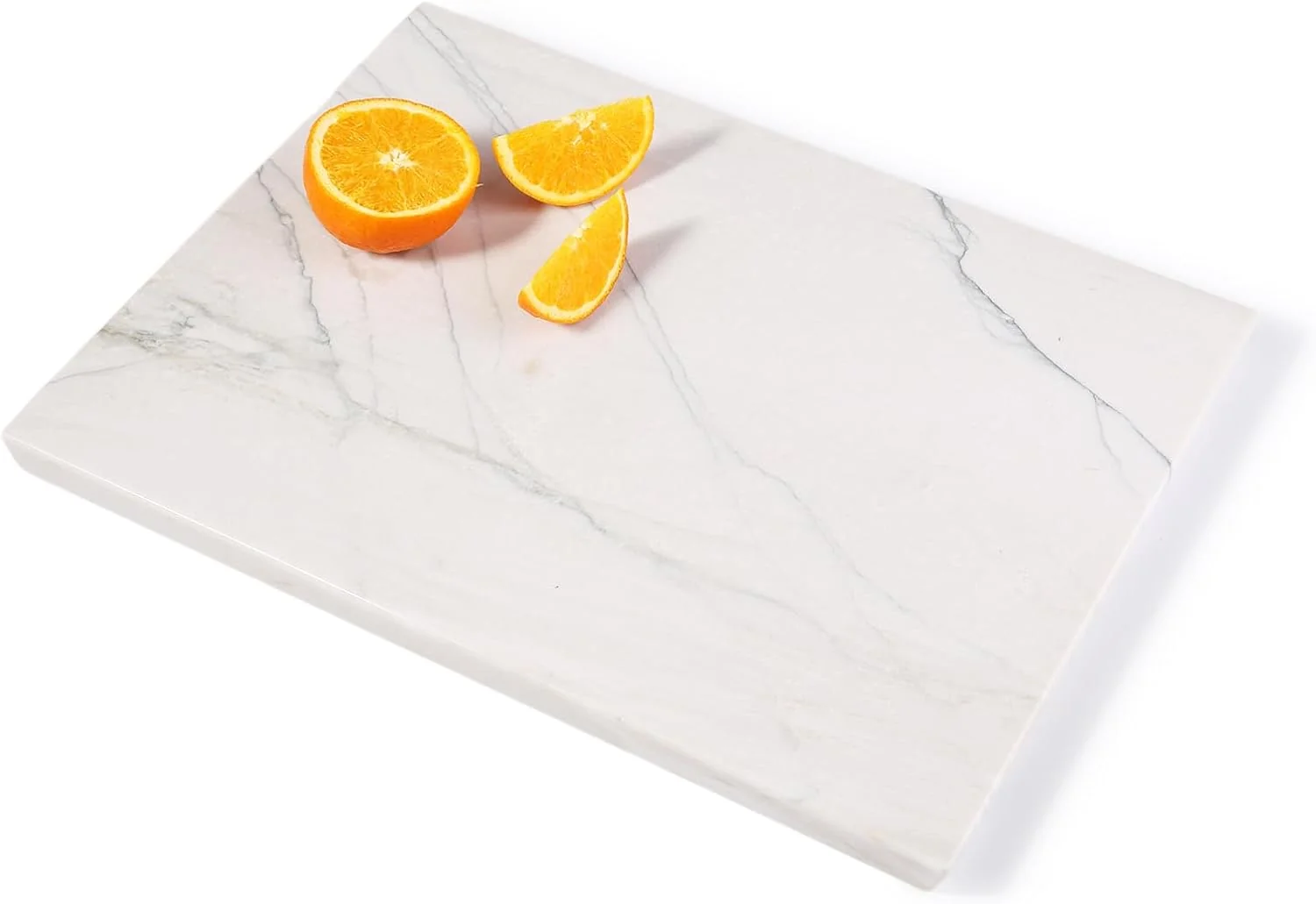 Excellent Koville Marble Pastry Board Cutting Boards for Kitchen Counter 16 x 12 Natural White Marble Cutting Board Cheese Board Stone Charcuterie Slab Fast