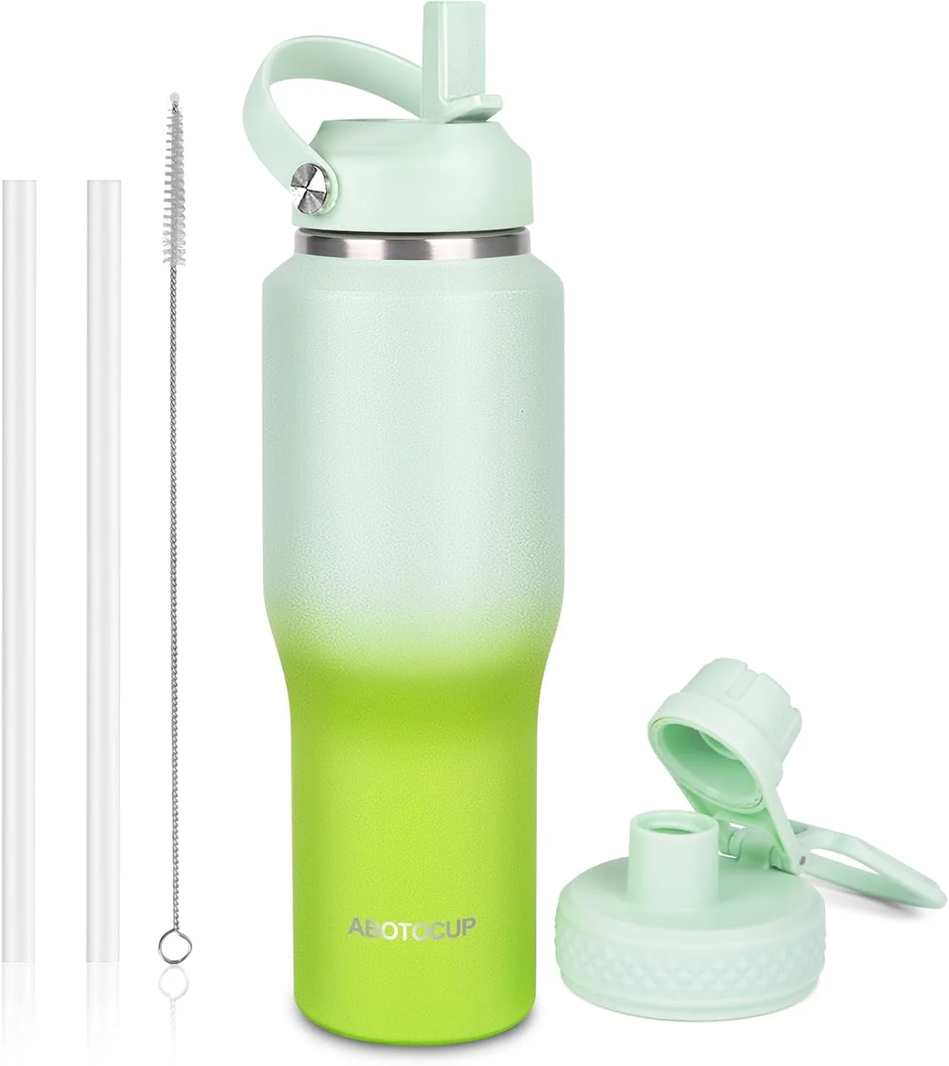 Efficient 32oz Insulated Water Bottle Fit in Any Car Cup Holder Water Bottle with Straw Lids Powerful