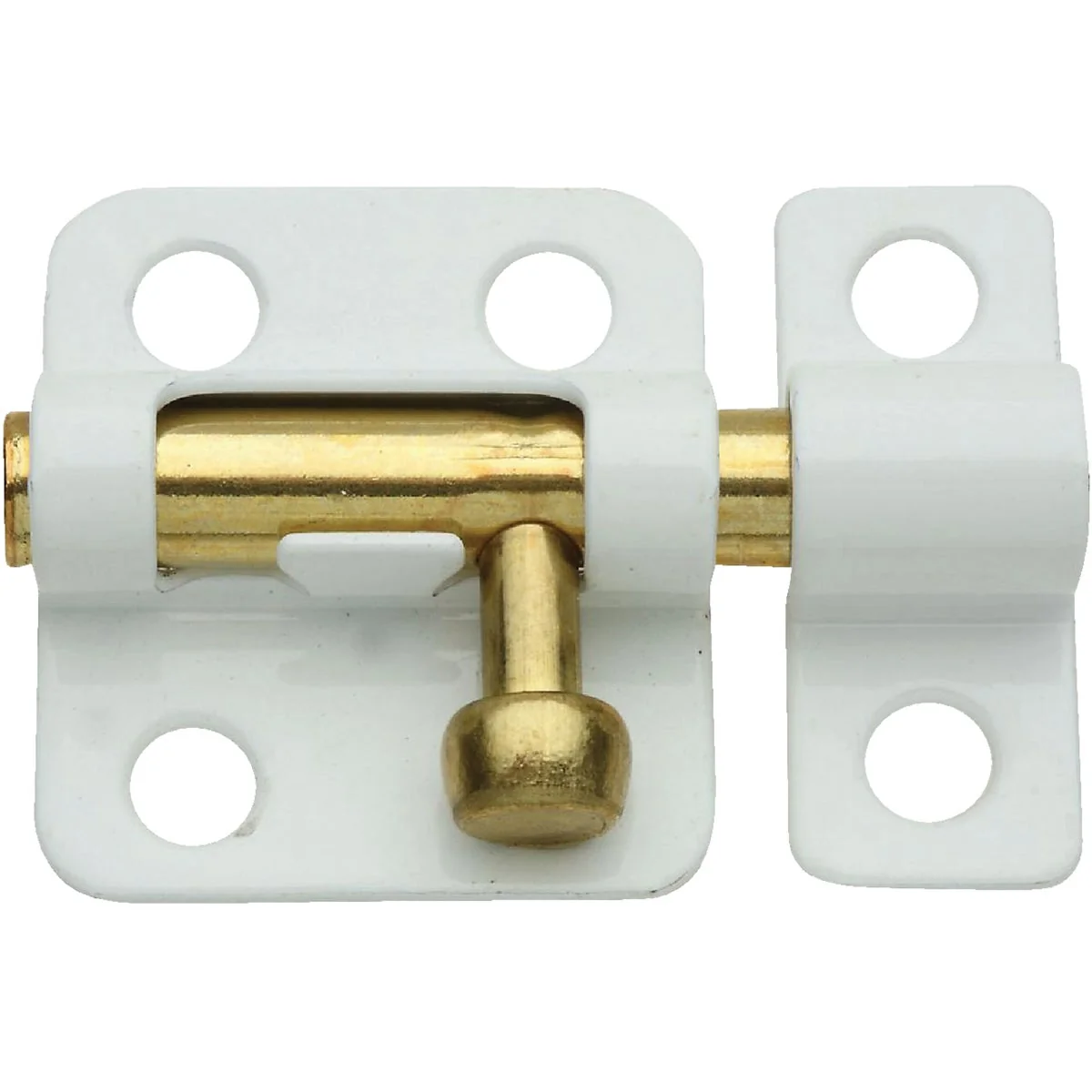 Practical National 2 In. White Cellar Window Barrel Bolt Exceptional