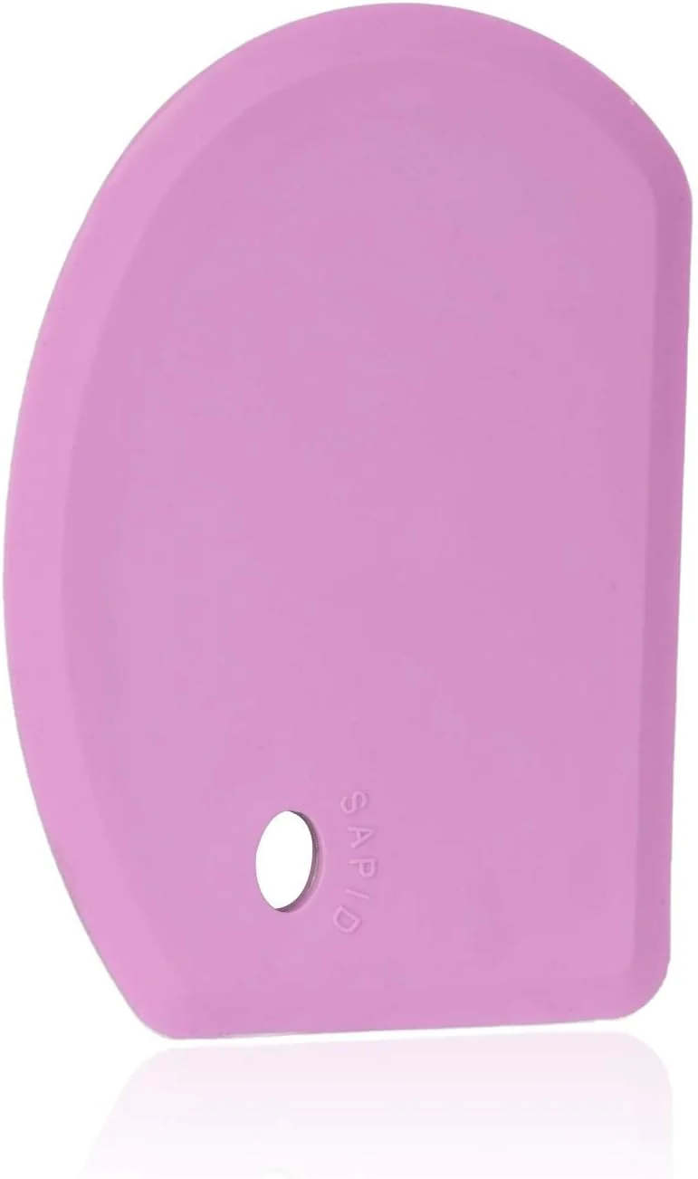 High-Quality Sapid Silicone Bowl Scraper Flexible Curved Edge 5.98 ×4.3 Food Grade Bench Dough Scraper for Baking Sourdough Bread Cake Fondant Icing Selected