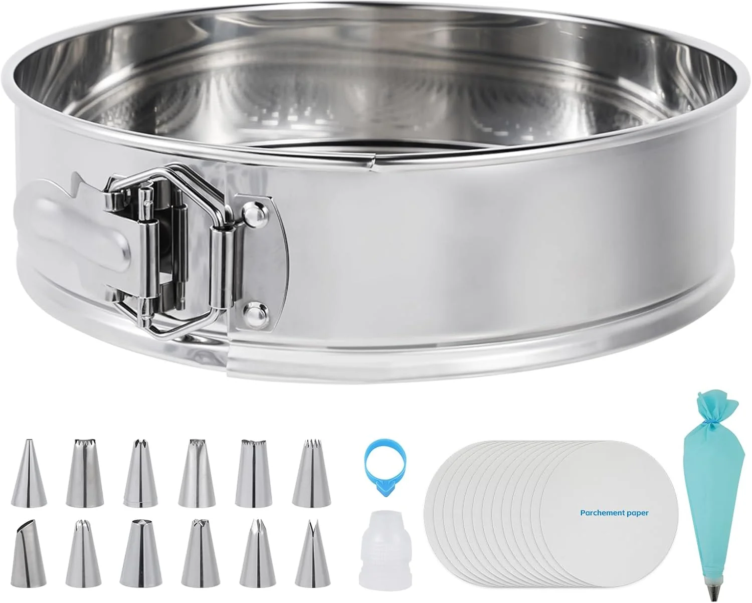 High-Performance Aufind 10 Inch Springform Pan for Baking 304 Stainless Steel Cheesecake Pan with Removable Bottom Crafted
