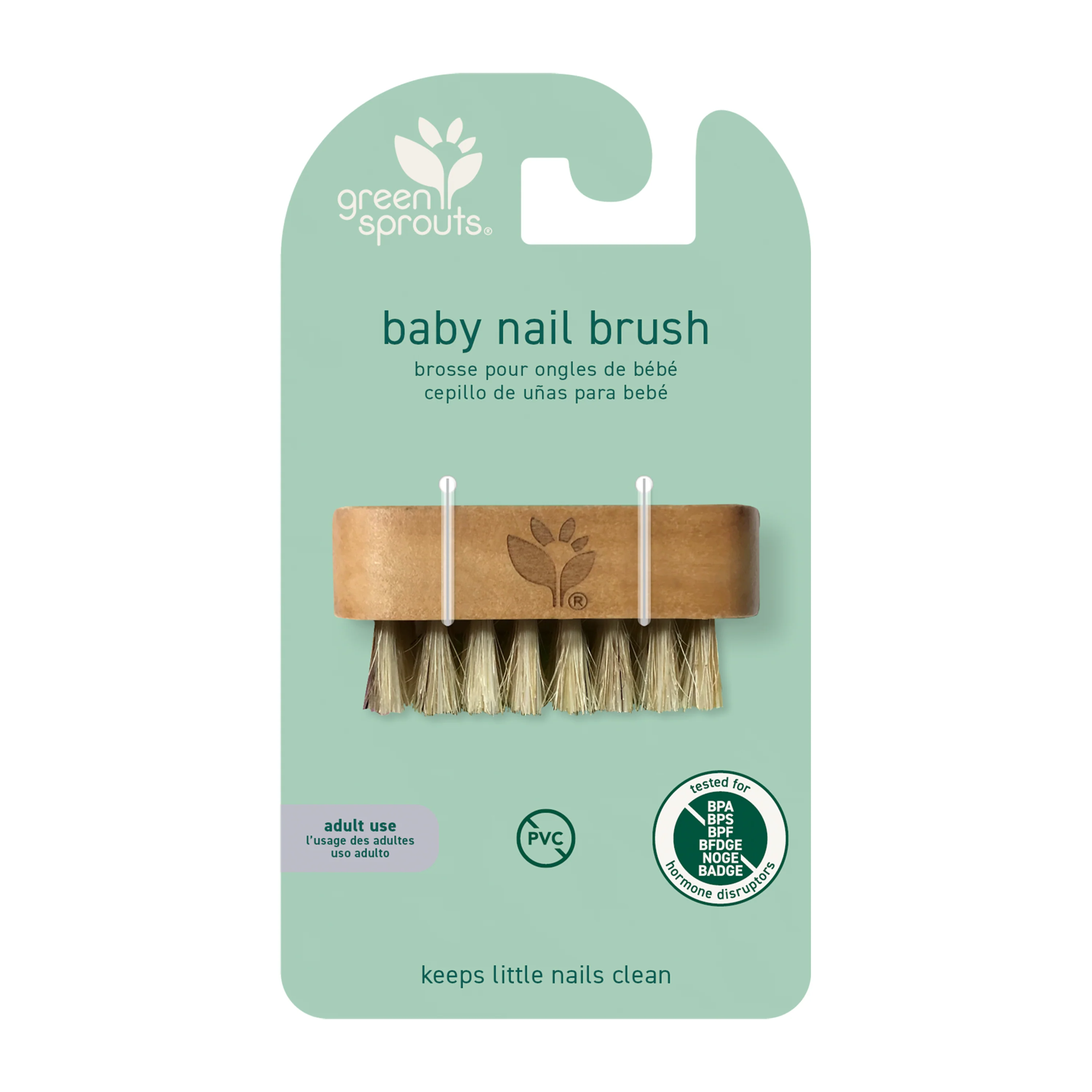 Comfortable Green Sprouts Baby Nail Brush Premium Material