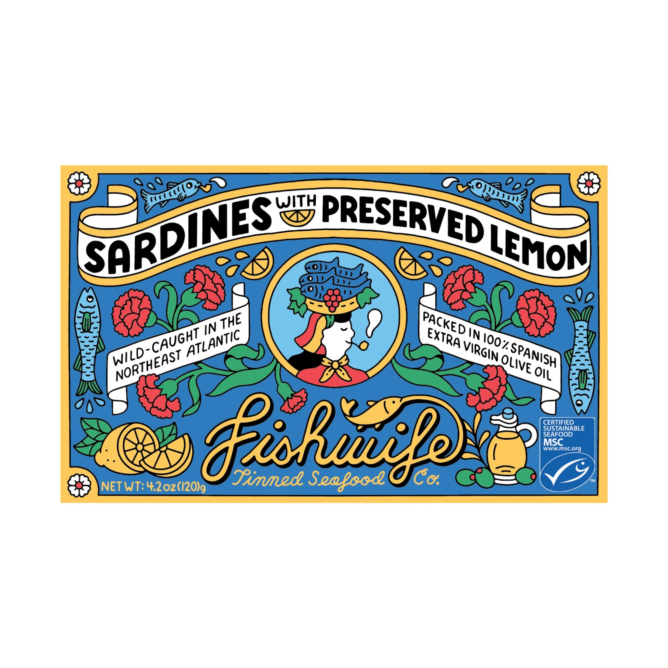 Unique Fishwife Sardines with Preserved Lemon Reusable
