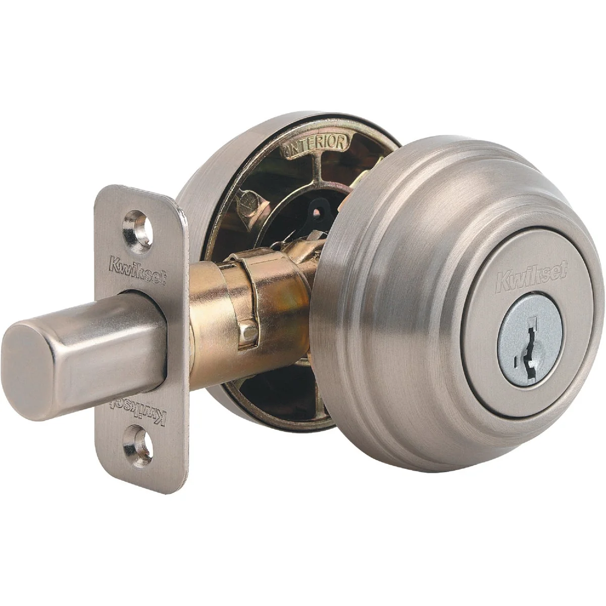 Refined Kwikset Signature Series Satin Nickel Double Cylinder Deadbolt with SmartKey Powerful