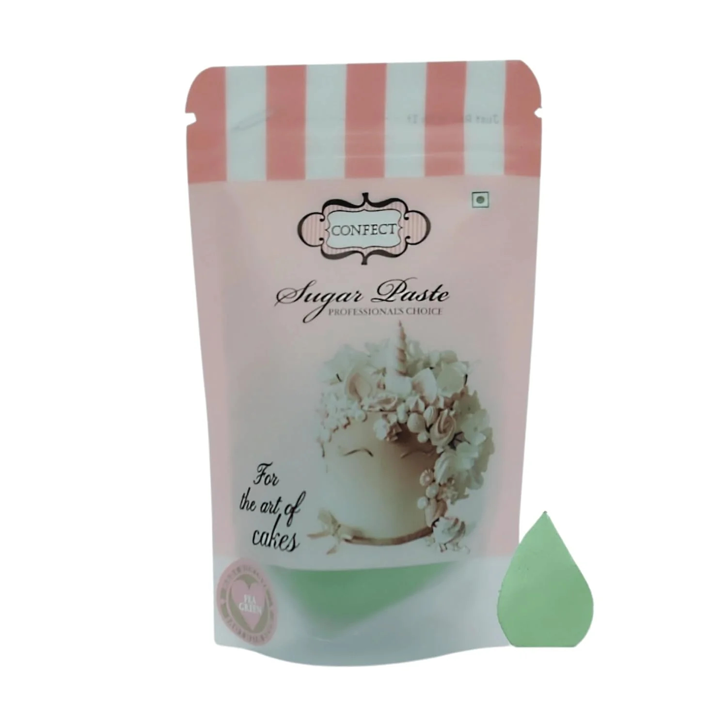 Confect Pea Green Fondant for Cake Decorating Smooth amp Ready-to-Use Icing for Christmas Cakes Cupcakes amp Holiday Treats Vegan Gluten- Nut- Palm Oil- – 8.8 Oz Exclusive