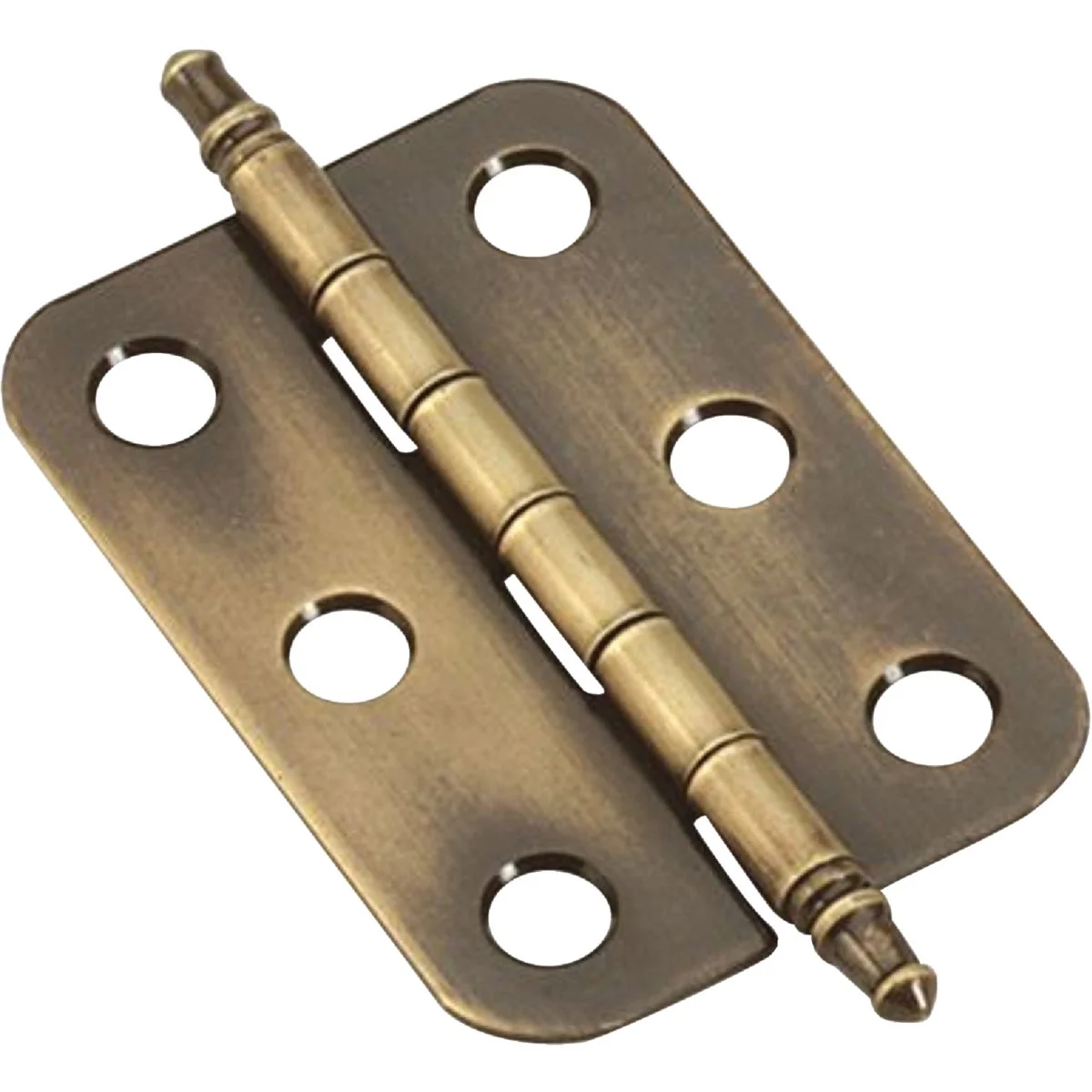 Trendy Amerock Tight Pin Antique Brass 1-3 8 In. Flush Hinge 2-Pack Secure