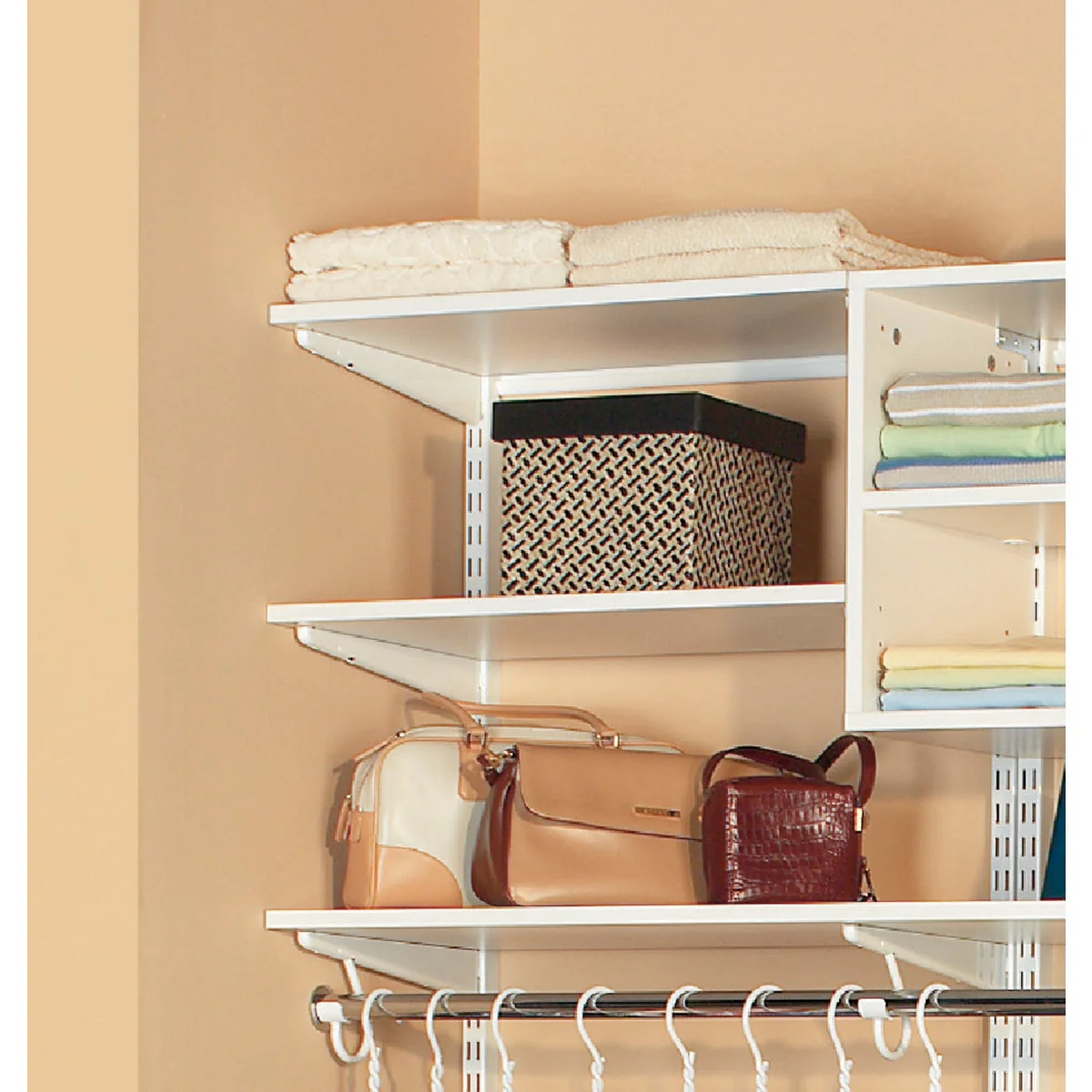 Soft Organized Living domRail 6 Ft. W. x 14 In. D Melamine Closet Shelf White Consistent