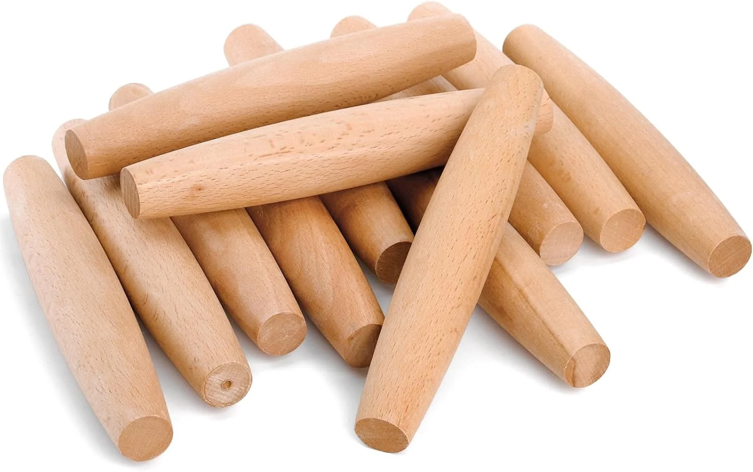 Carefully Designed Elsjoy 12 Pack 8 Inch Small Wood Rolling Pins Non-Stick Wooden Dough Roller Pin for Baking Pie Cookie Pasta Dumpling Natural