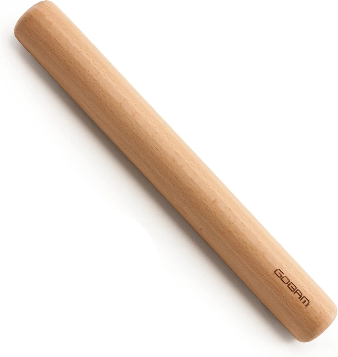 Verified GOBAM Wood Rolling Pin Medium - Dough Roller for Pasta Cookies Pie Pizza Chapati Fondant Rolling Pins for Baking Bread Making Tools and Supplies - 13 x 1.38 Inches Crafted