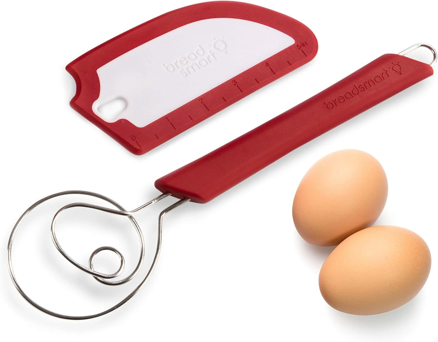 Stylish Artisan Bread Whisk and Bench Scraper Duo - Essential Dough Mixer Tools - Sourdough Bread Baking Supplies Organic