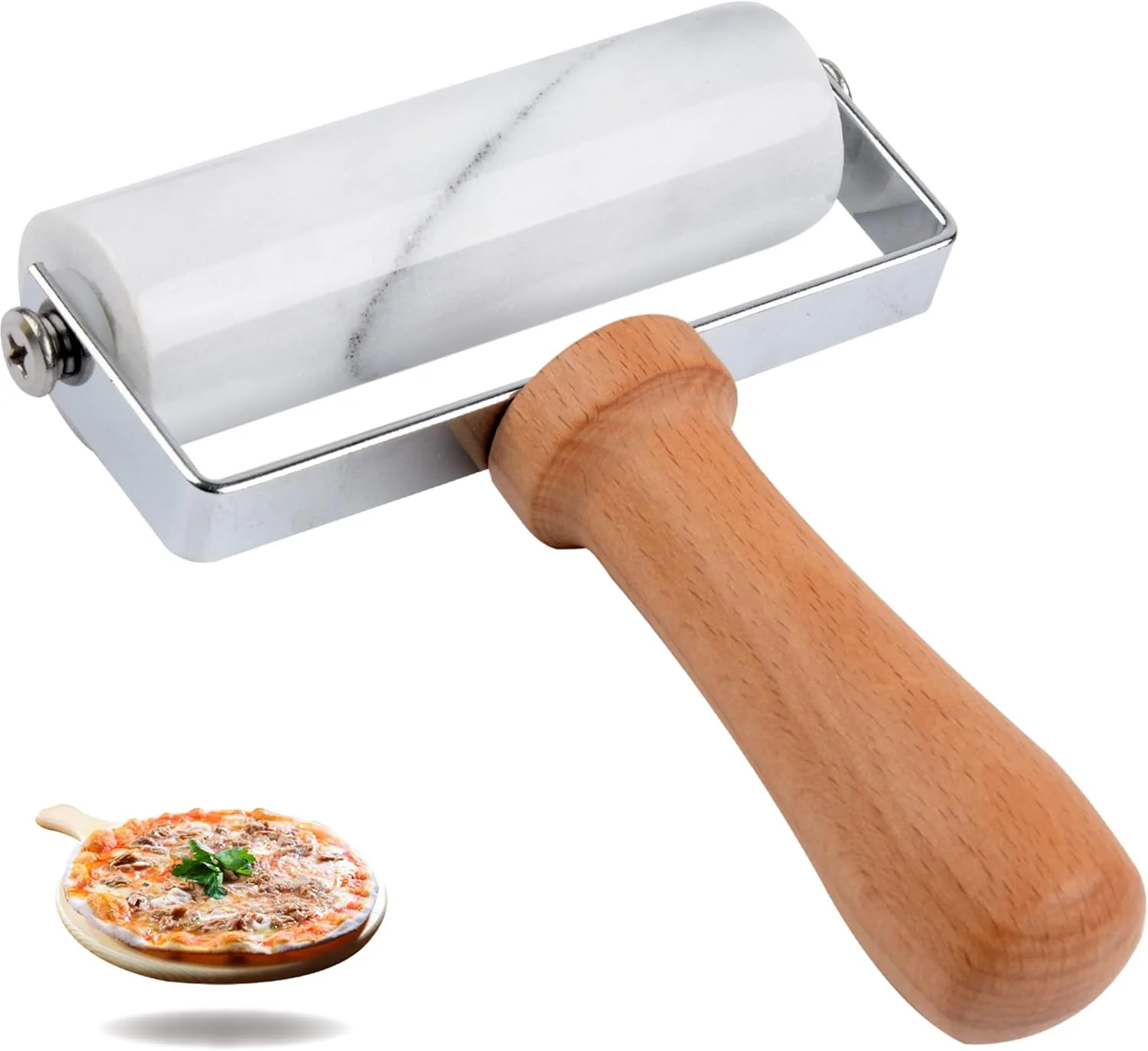Functional Tianman Small Marble Rolling Pin Pizza Roller Marble Pastry Roller Non-Stick T-Type Innovative