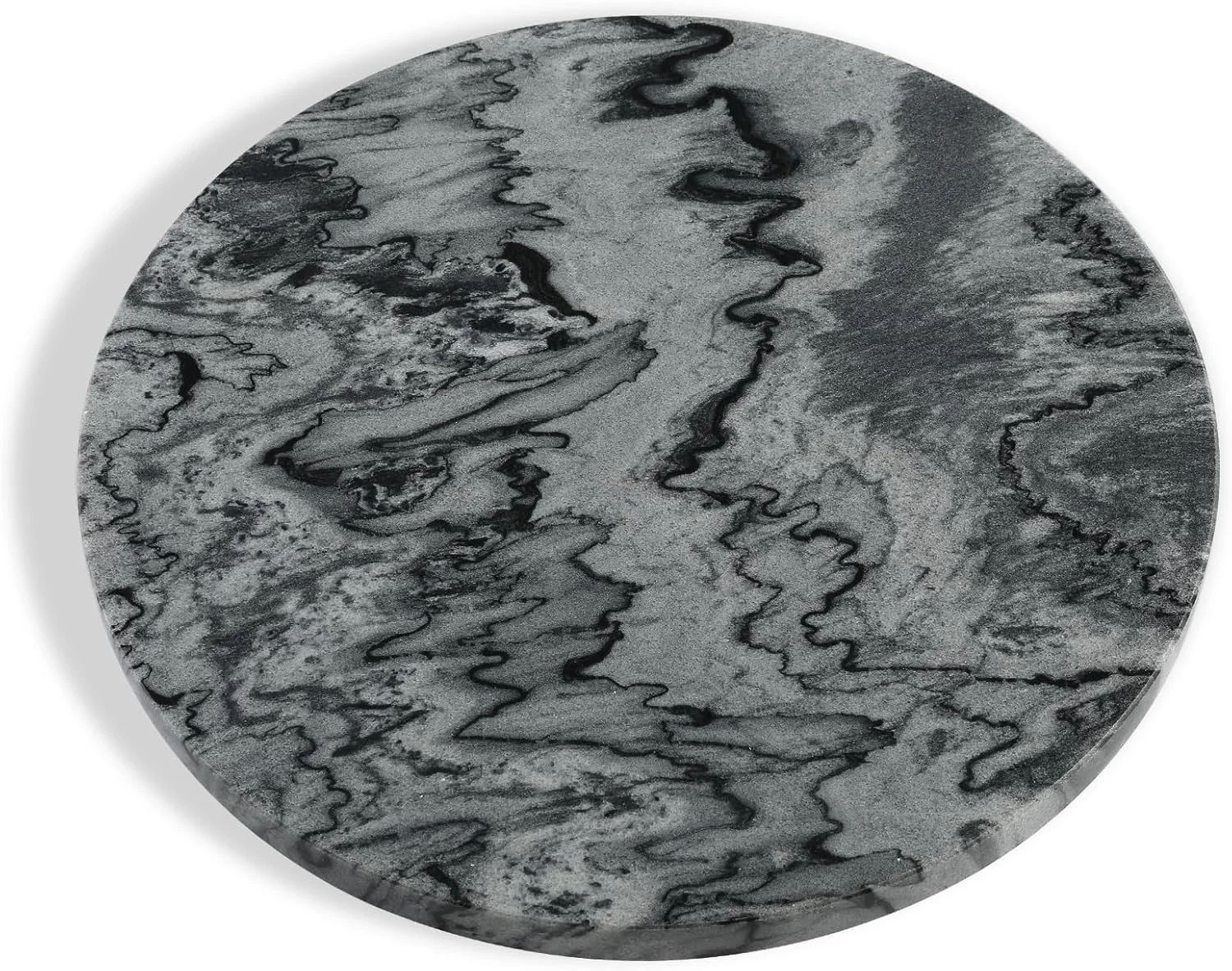 Eco-Friendly Koville African Natural Marble Cutting Board for Kitchen 11inch Round Hand Crafted Marble Slab for Cheese Charcuterie Pastry Board - Wedding Gift Consistent