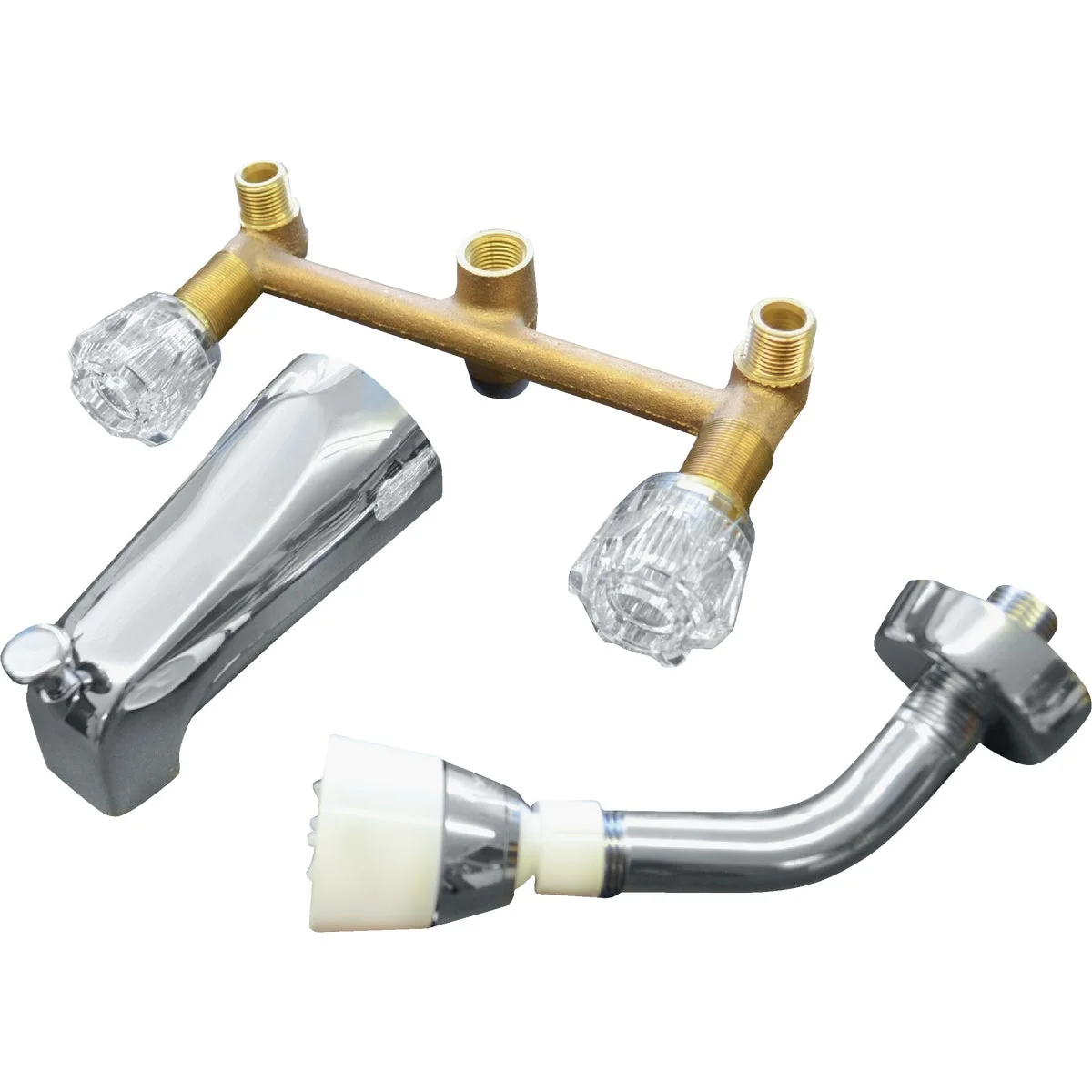 Smart United States Hardware Tiger Chrome 2-Handle Knob Tub and Shower Valve Diverter Fast