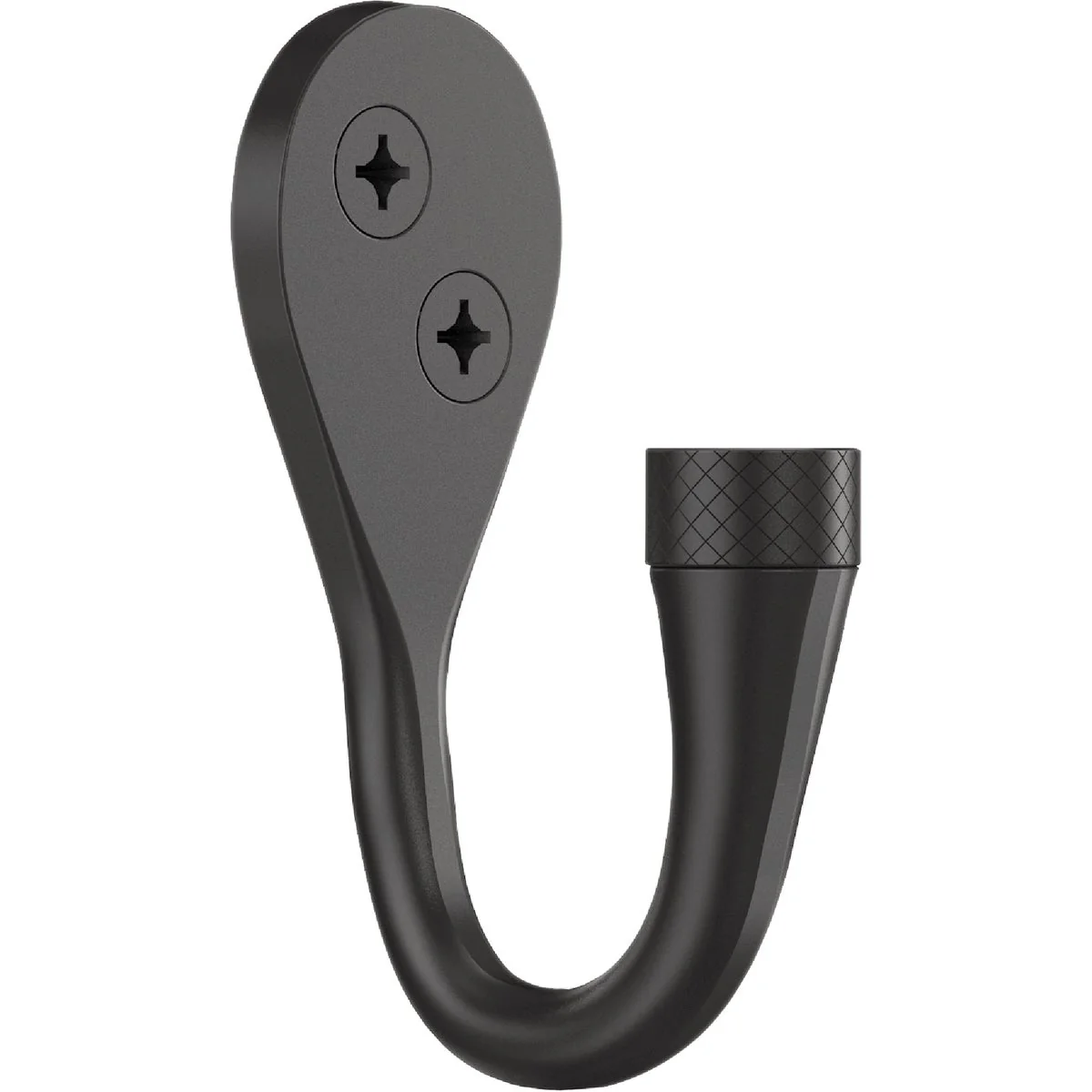 Stylish National Hardware 2-5 8 In. Matte Black Powell Knurled Hook 2-Pack Specialty