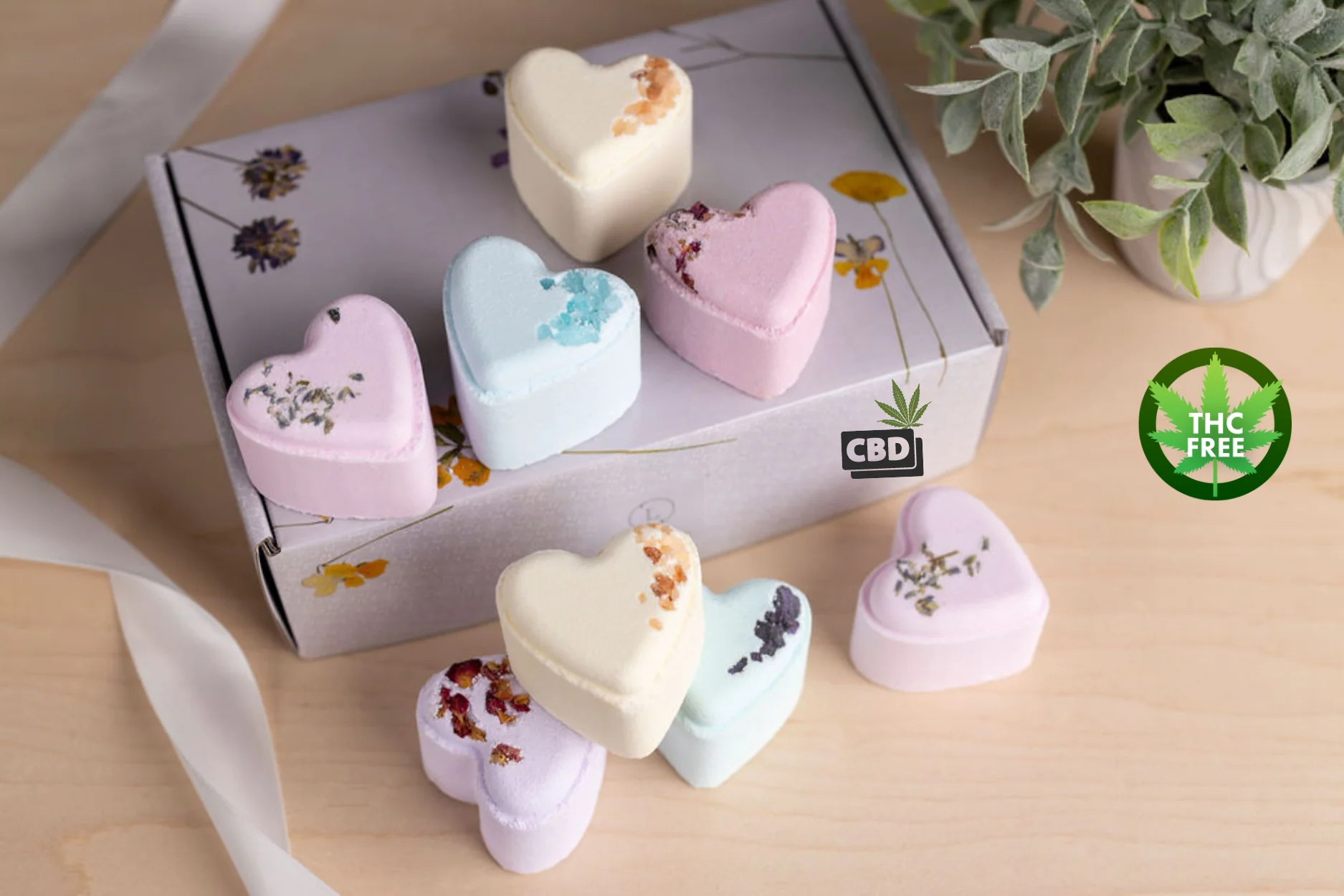 Casual CBD Lavender Bath Bomb Gift Set – 8 Handmade Bath Bombs Recyclable