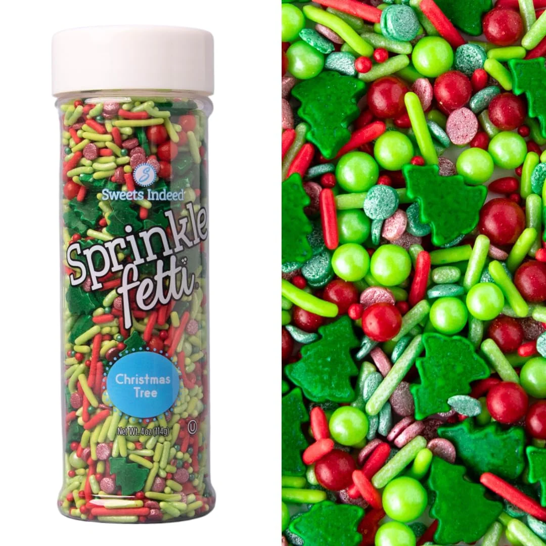 User-Friendly Sweets Indeed Sprinkles Edible Sprinkle Mix for Cake Decorations Baking Ice Cream Cookies Cupcake Topper 4 ounces Christmas Outstanding