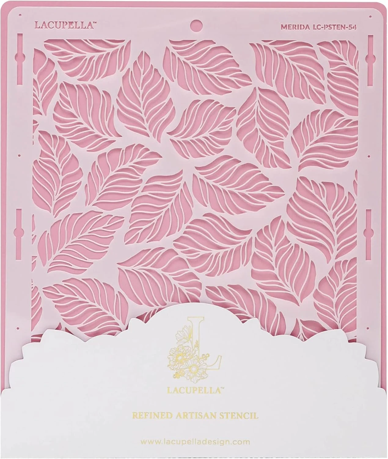Modern Large Cake Decorating Stencil Merida Falling Leaves Pattern Proven