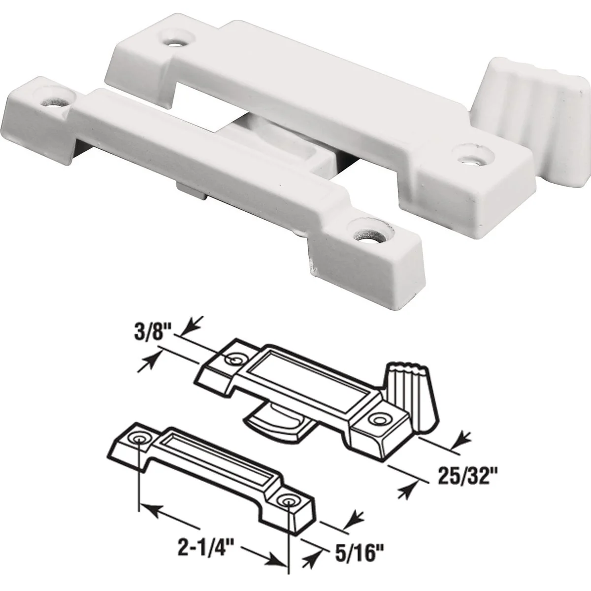 Efficient Prime-Line Slim Line Window Sash Lock Reusable