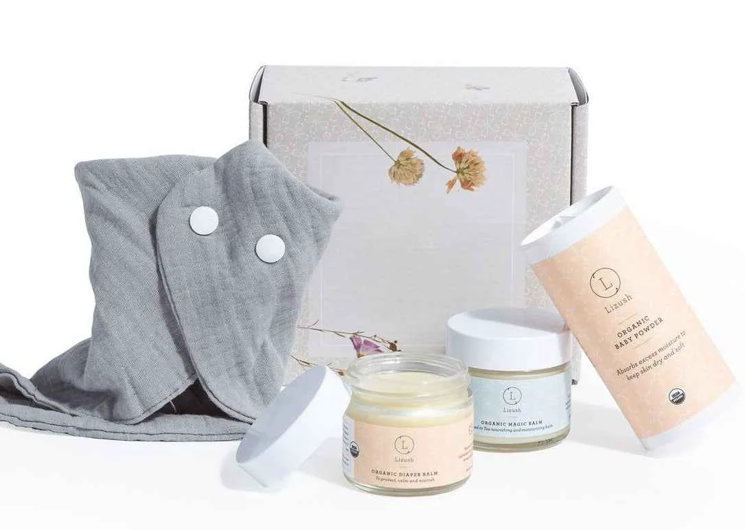 Stylish Organic New Baby Gift Set – Natural Baby Skincare Detailed