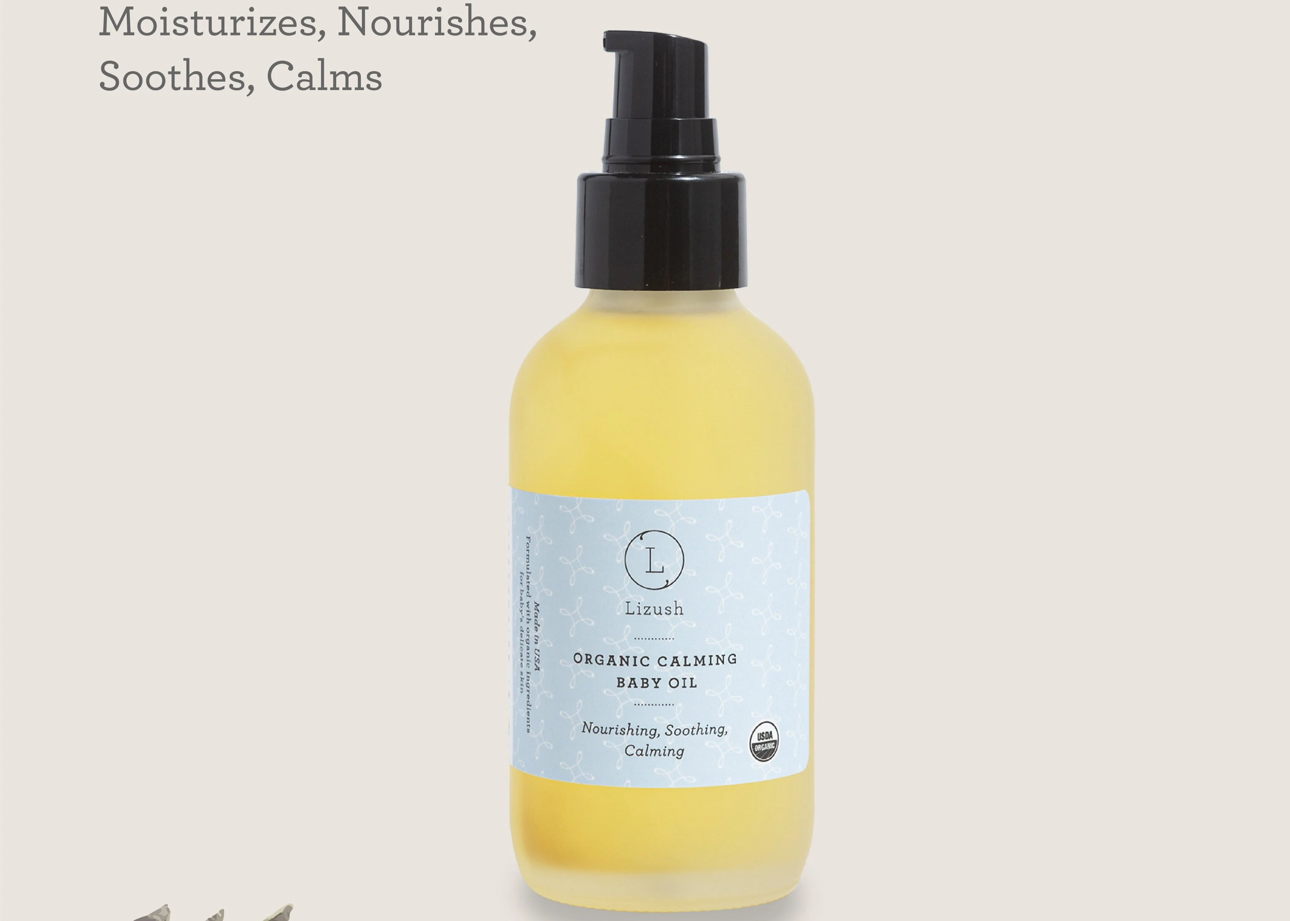 Luxury USDA Organic Calming Baby Oil – Natural Baby Skincare Safe