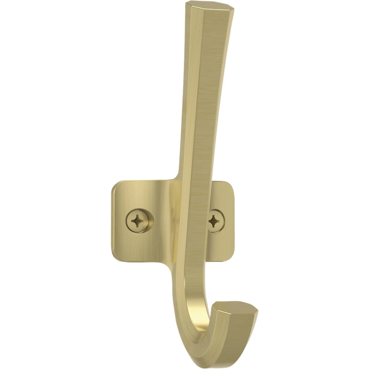 Reliable National Hardware 4-5 16 In. Brushed Gold Powell Angled Hook Minimalist