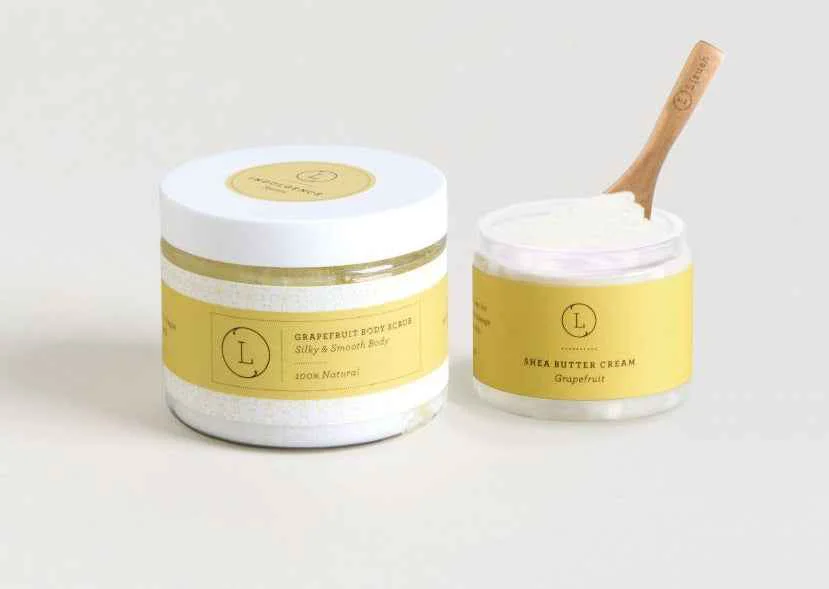 Easy-to-Use Grapefruit Shea Butter Body Scrub Gift Set Flexible