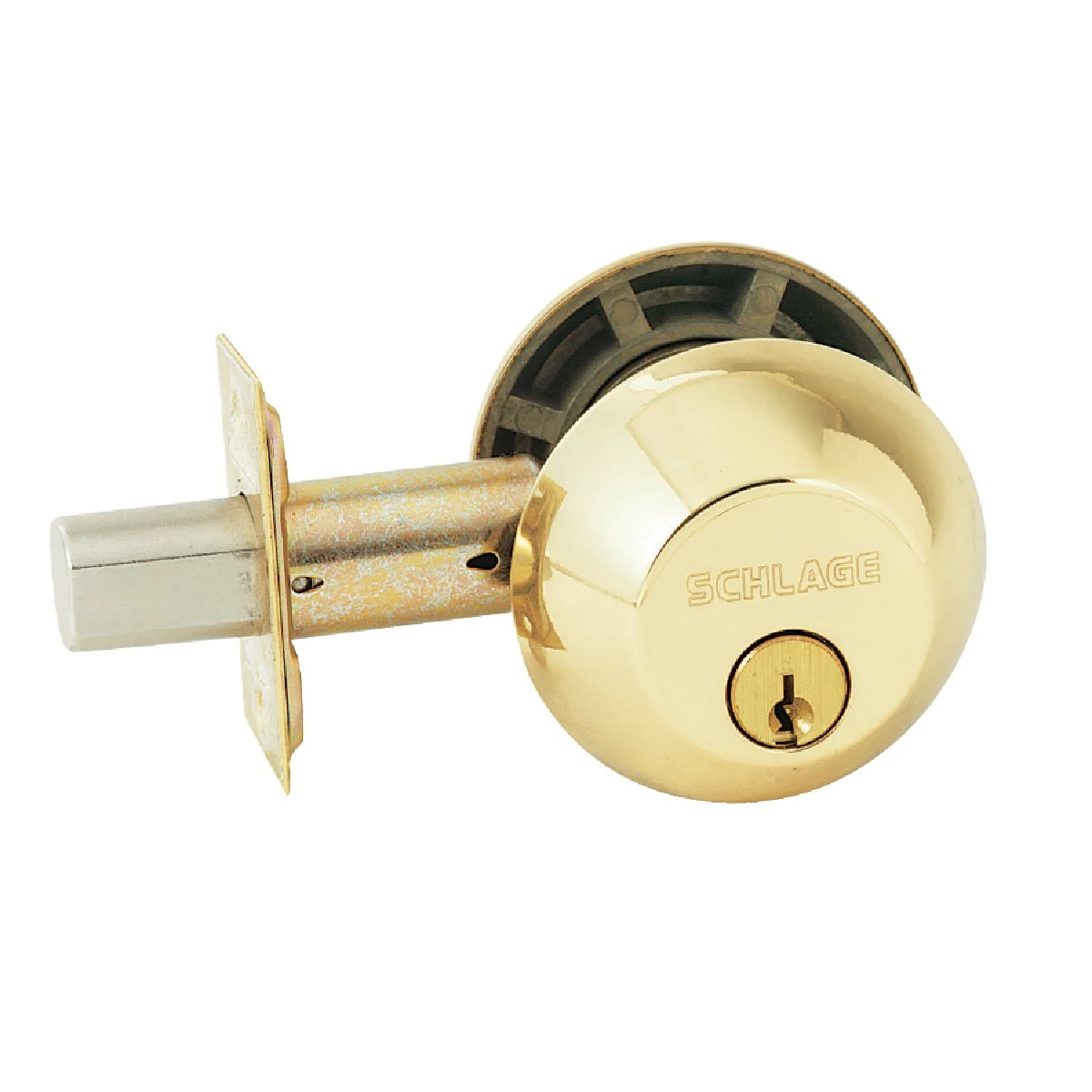 Stylish Schlage B-Series Polished Brass Double Cylinder Deadbolt Proven