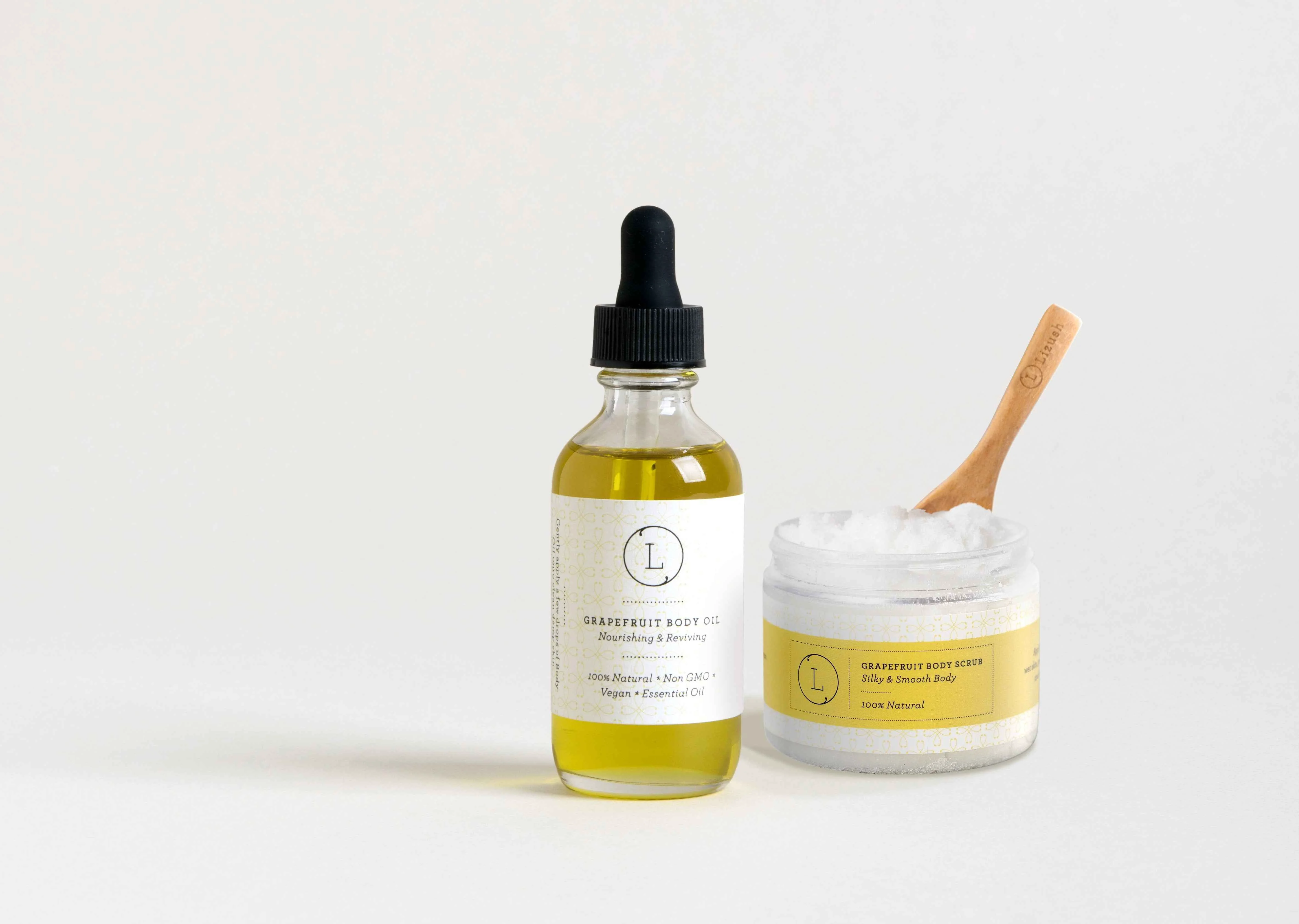 Refined Grapefruit Body Oil Body Scrub Gift Set High-End