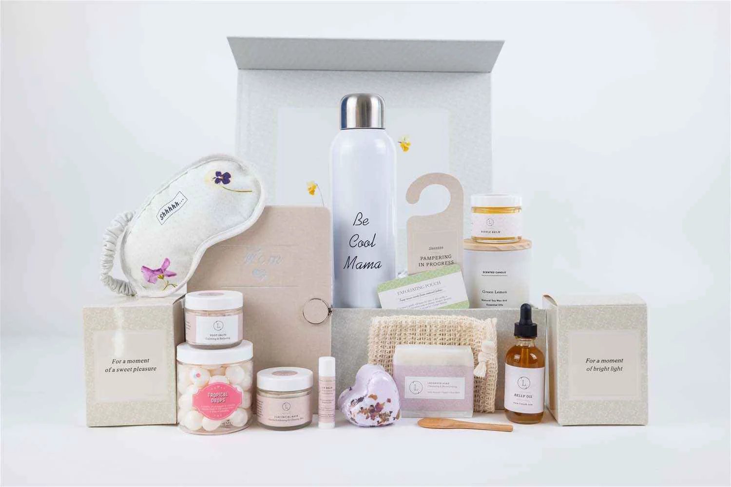 Casual New Mom Gift – Natural Pampering Skincare Self-Care Box Excellent