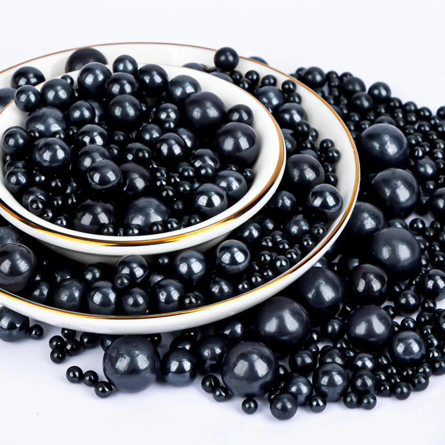 Advanced Twisweet Black Sprinkles 130g Edible Pearl Sprinkles for Cake Decorating Black sugar pearls cake decorations amp cake toppers for cupcakes cookies ice cream Halloween birthdays amp party desserts Reliable