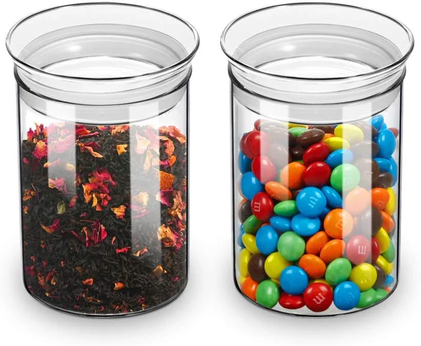 Certified ZENS 15oz Glass Jars with Airtight Lid Set of 2 Small Glass Storage Jars Durable