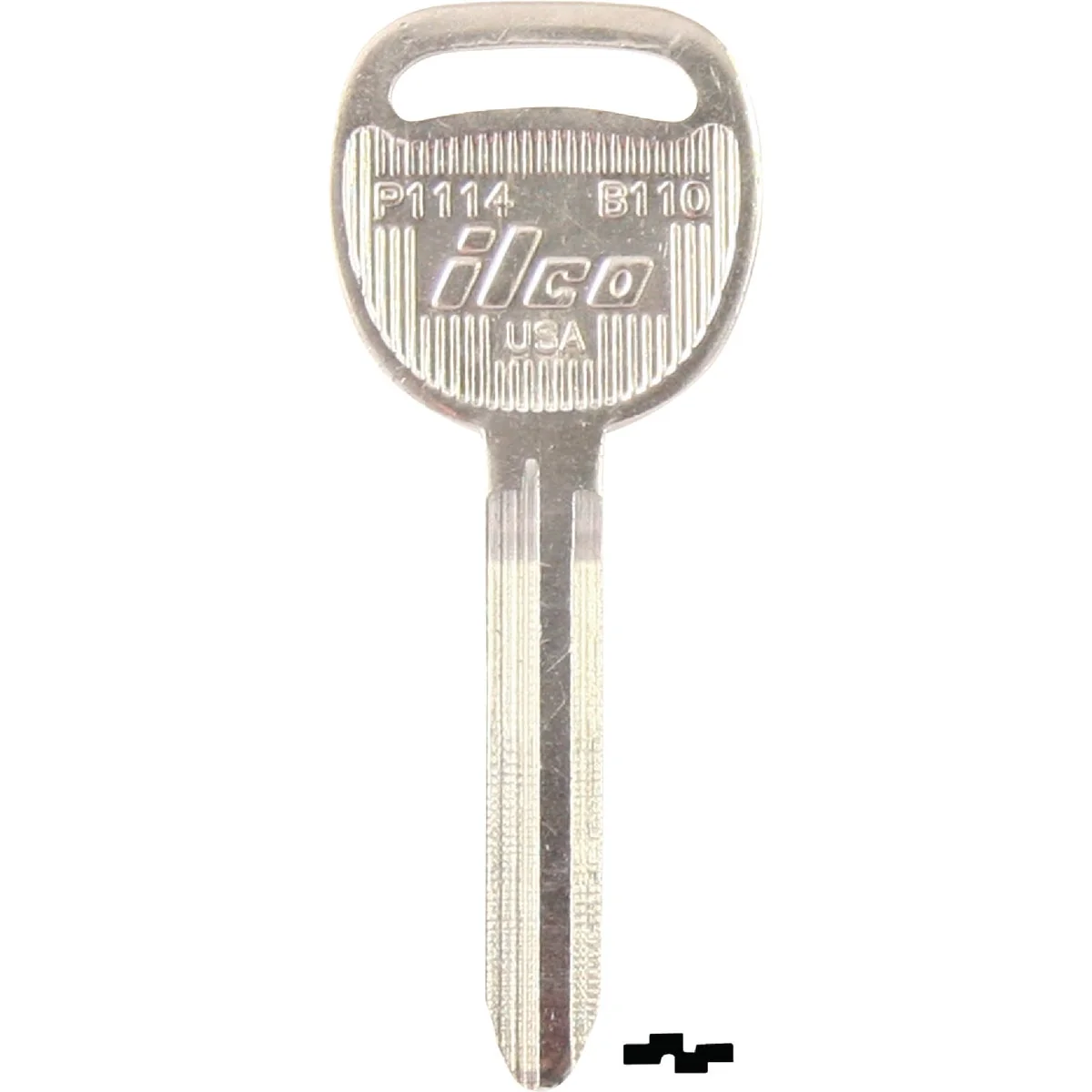 Official ILCO GM Nickel Plated Automotive Key B110 10-Pack Detailed