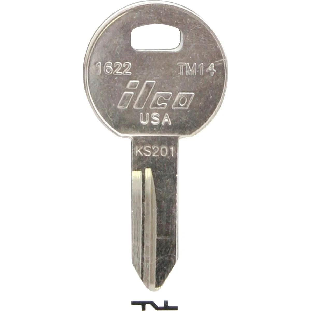 Authentic ILCO Trimark Nickel Plated Toolbox Key TM14 10-Pack Detailed