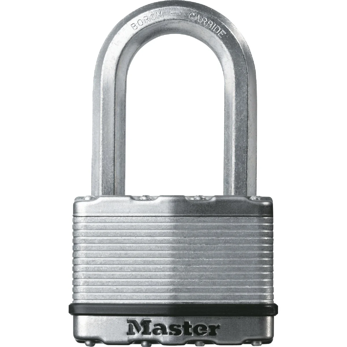 Refined Master Lock Magnum 2-1 2 In. W. Laminated Steel Keyed Alike Padlock Detailed
