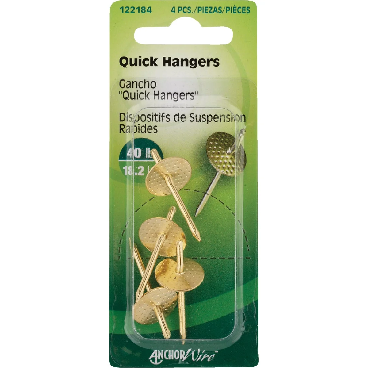 Premium Hillman 40 Lb. Capacity Anchor Wire E-Z Hanger 5-Count Flexible