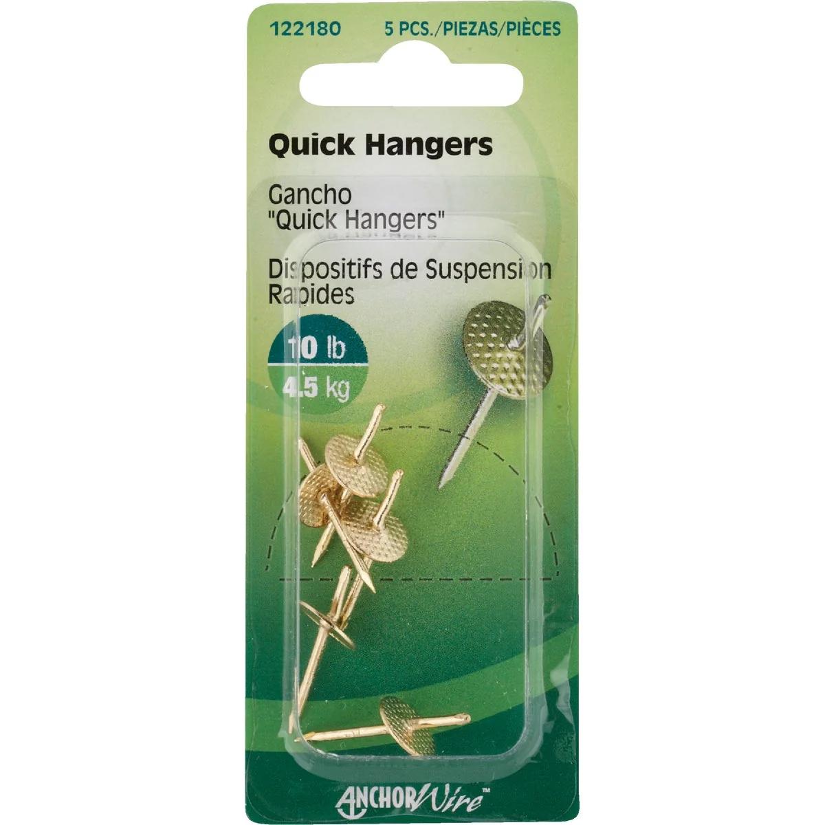 Refined Hillman 10 Lb. Capacity Anchor Wire E-Z Hanger 5-Count Fine Crafted