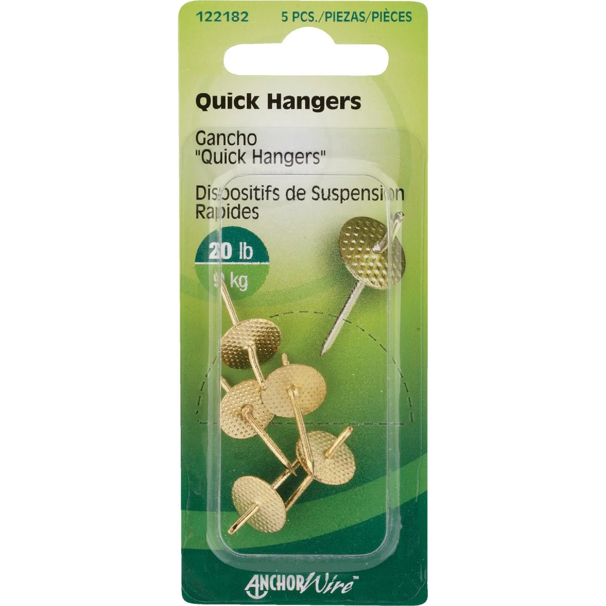 Professional Hillman 20 Lb. Capacity Anchor Wire E-Z Hanger 5-Count Reusable