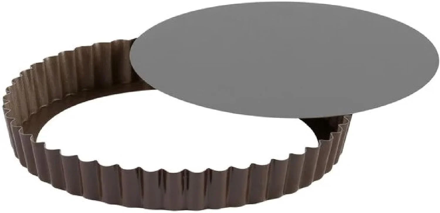 Solid Gobel - Fluted Tart amp Quiche Pan Non-Stick Removable Base 9.4 in Certified