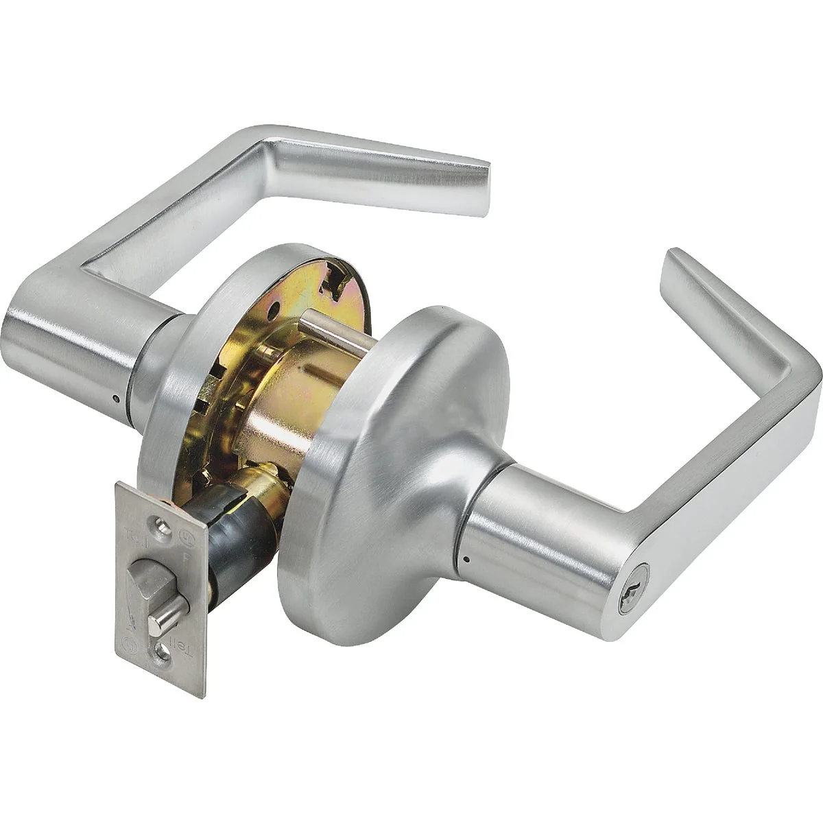 Recyclable Tell Satin Chromium-Plated Storeroom Door Lever Outstanding
