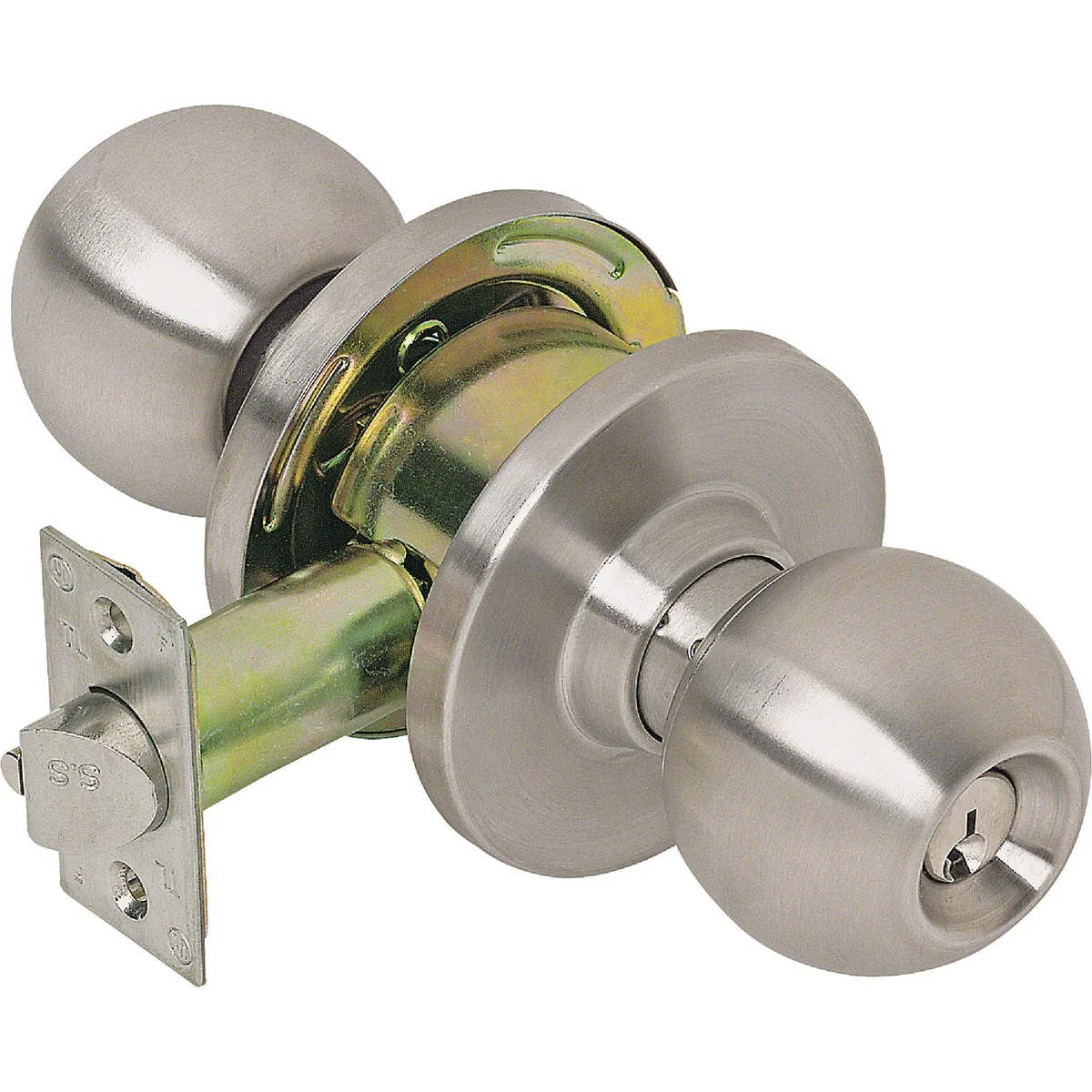 High-End Tell Stainless Steel Storeroom Door Knob Lockset Innovative