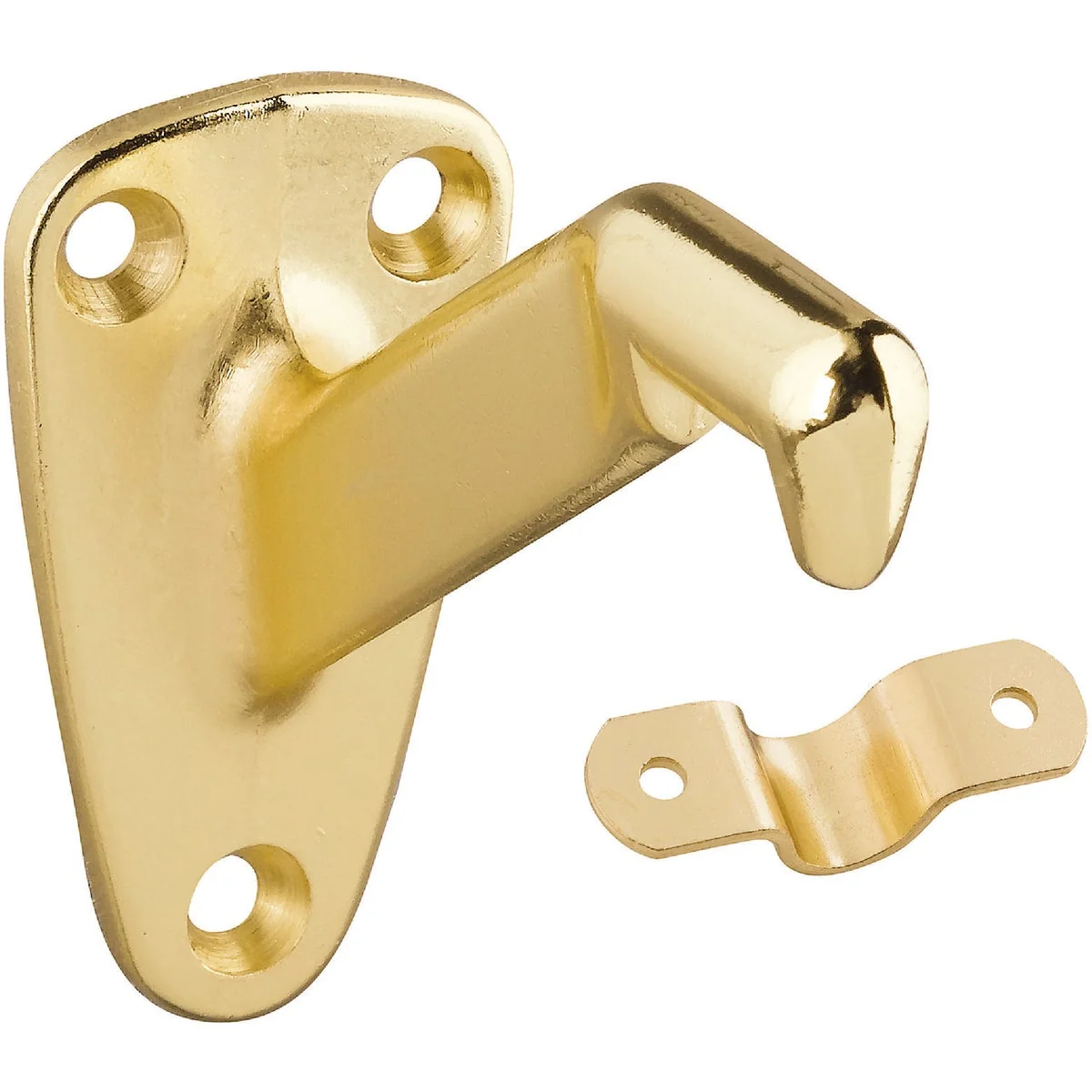Versatile National Gallery Series Bright Brass Handrail Bracket Organic